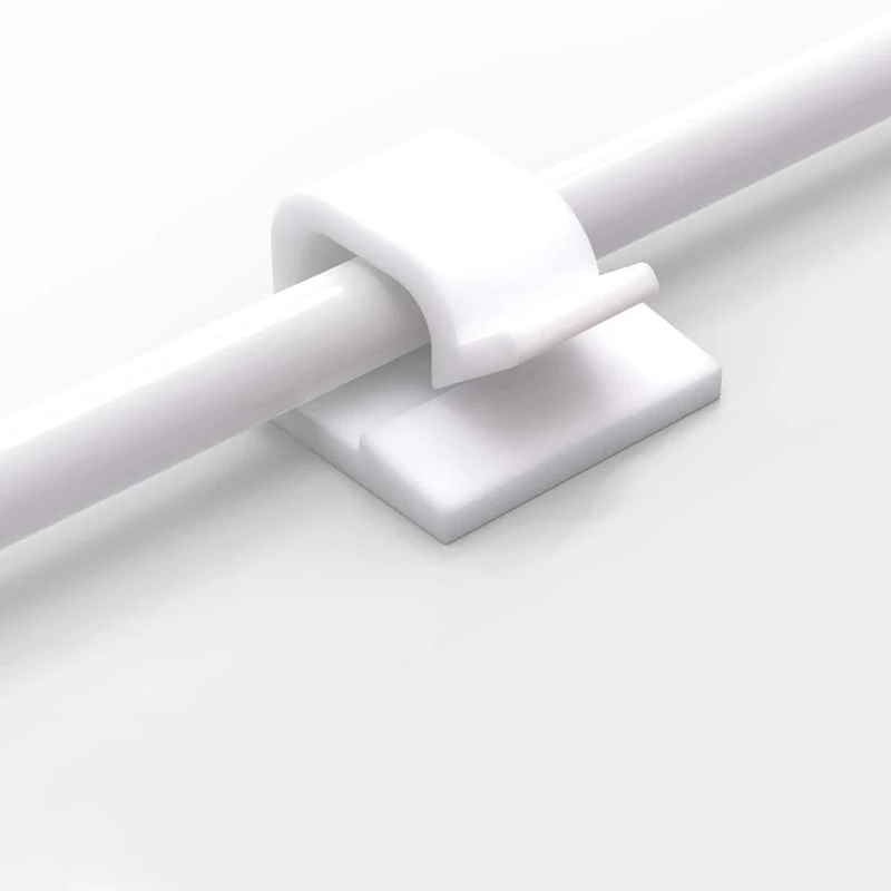 مشابك كابلات مع أشرطة لاصقة قوية ، حامل أسلاك ، إدارة الحبل ، أبيض ، مكتب ، منزل ، سيارة ، 50 *