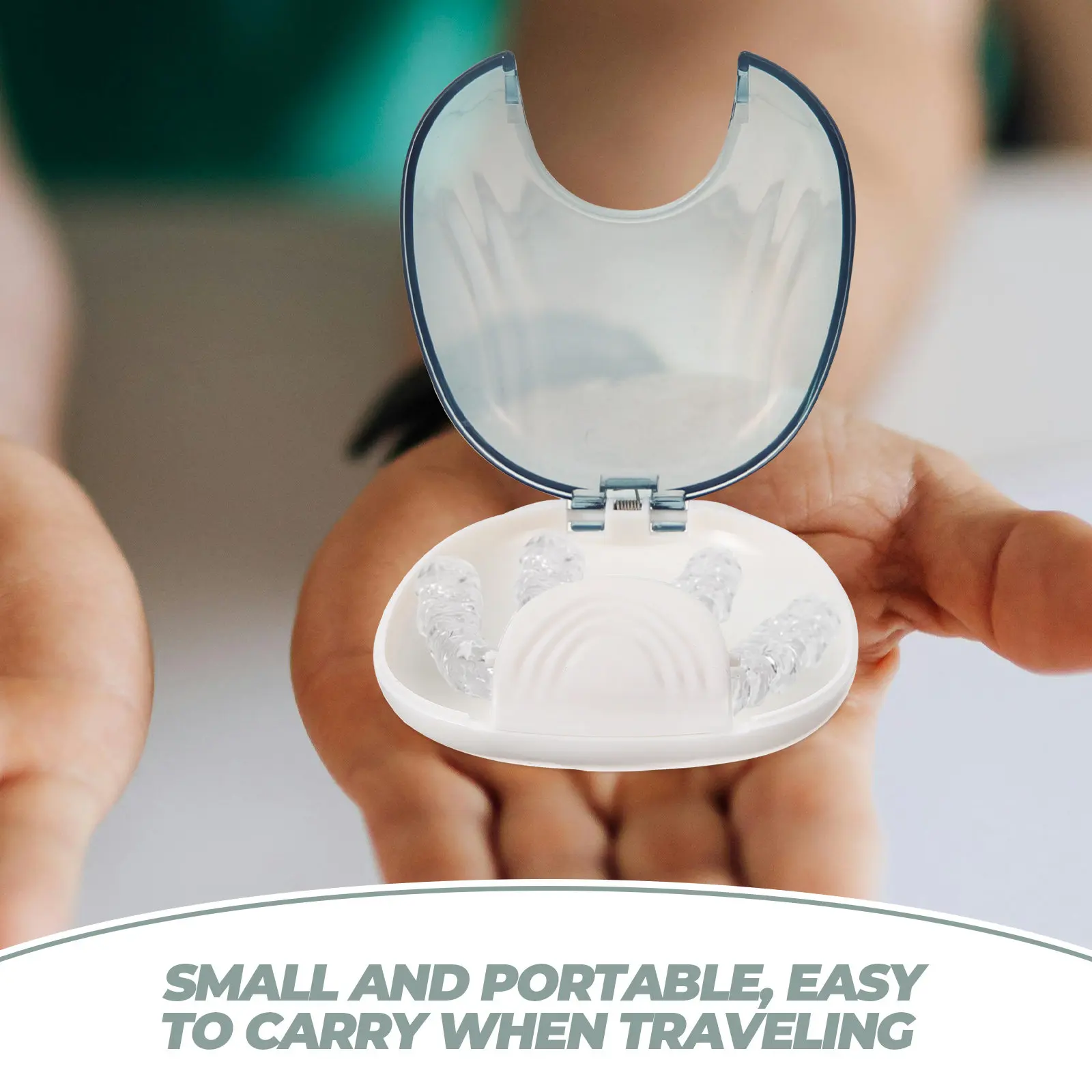 

Small Portable Retainer Case Denture Container Plastic Dental Guard Holder Travel Storage Box Denture Case Retainer Cases