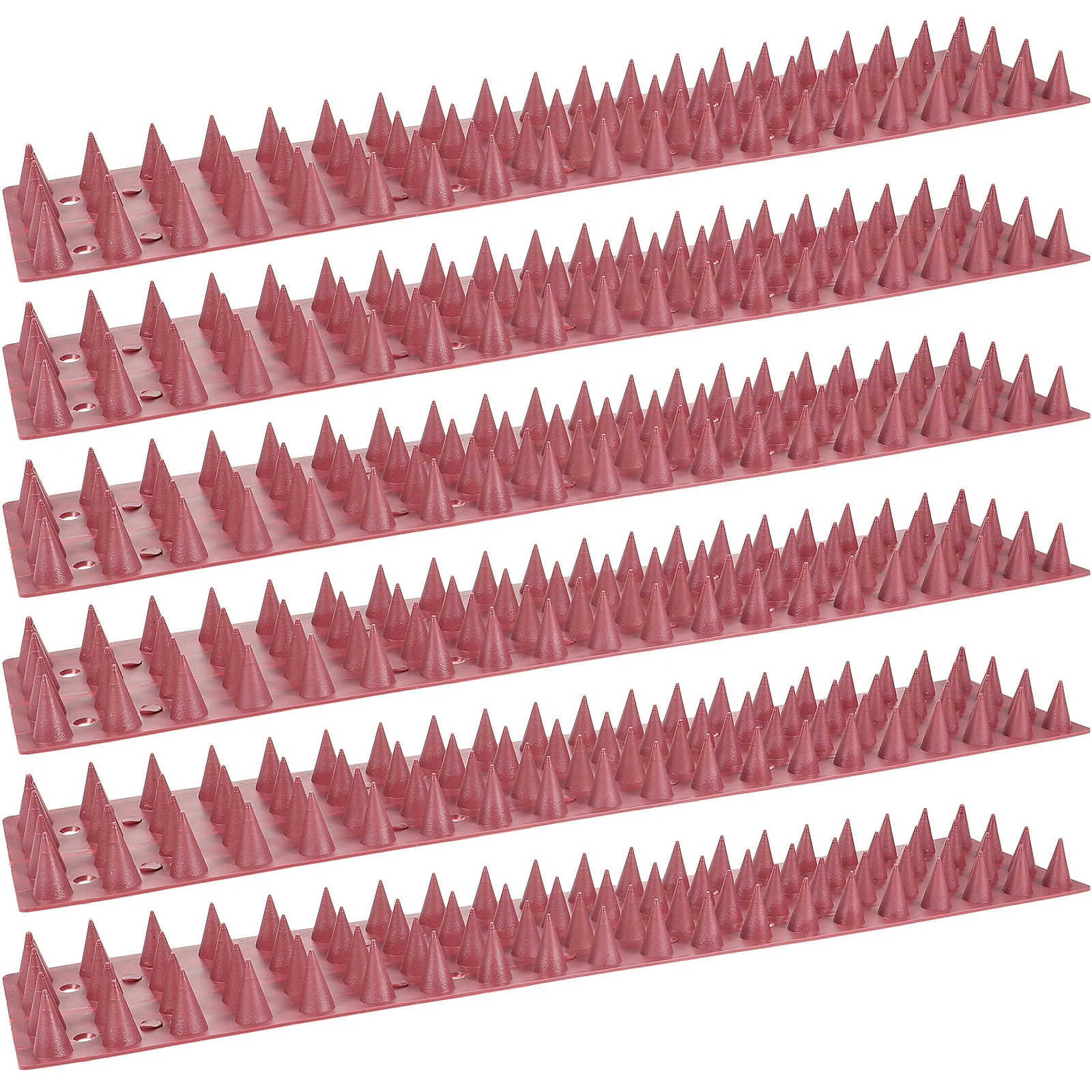 

6pcs Plastic Bird Spikes Anti Climb Fence Deterrent Light Brown Outdoor Use Pigeon Squirrel Sparrow Repellent Anti Birds Spike