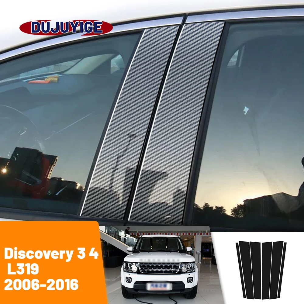 

For Land Rover Discovery 3 4 L319 2006-2016 2007 2008 Carbon Fiber Window Door Column Deal B C Pillar Post Cover Trim Sticker