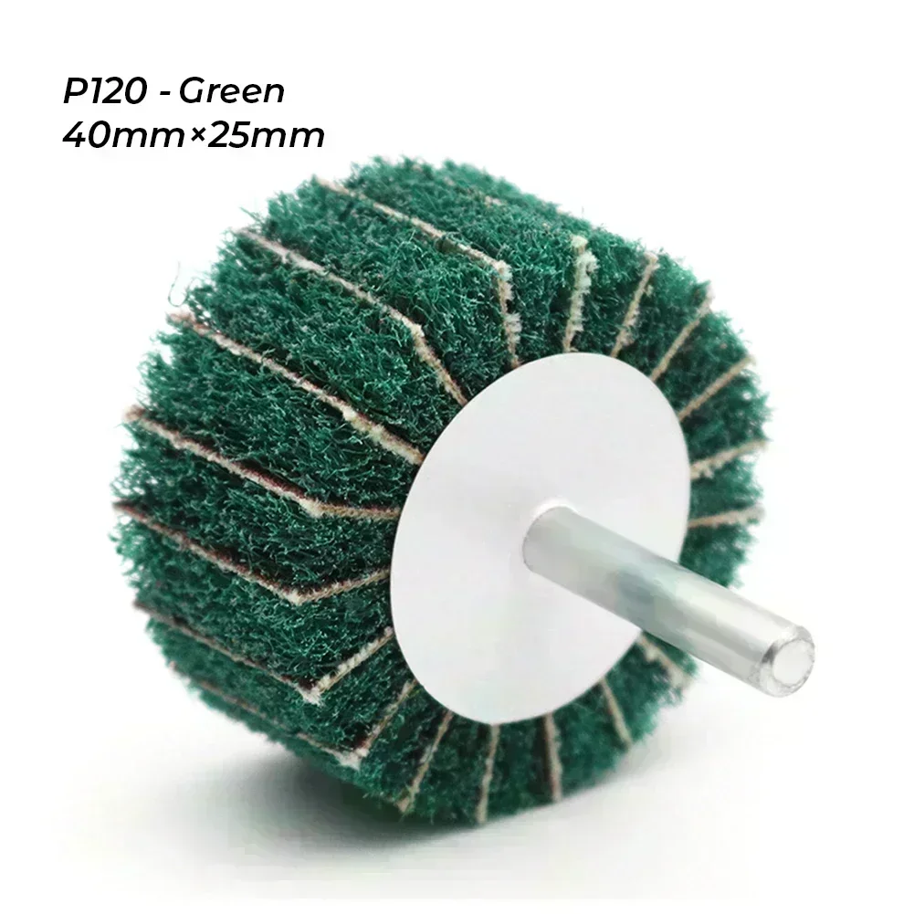 

40/50mm Polishing Flap Wheel P120/P240 Grit Sanding Abrasive Mop 6mm Shank For Rotary Tools Grinder Accessories