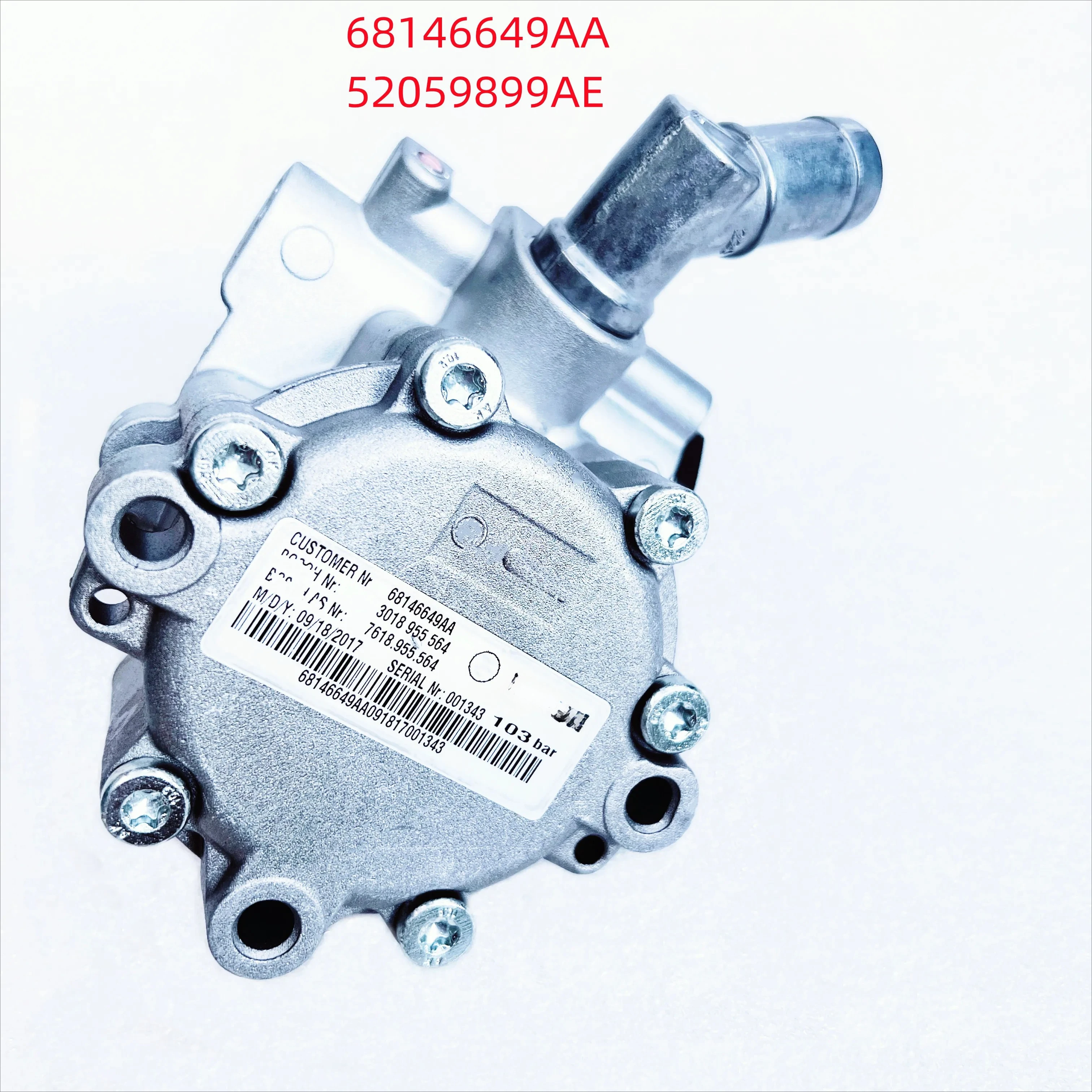 WAP01 Power Steering Pump, 68146649AA, 52059899AE, Power Steering Pulley ,53032956AA, For: 3.8L, WranglerJK, 2007-2011