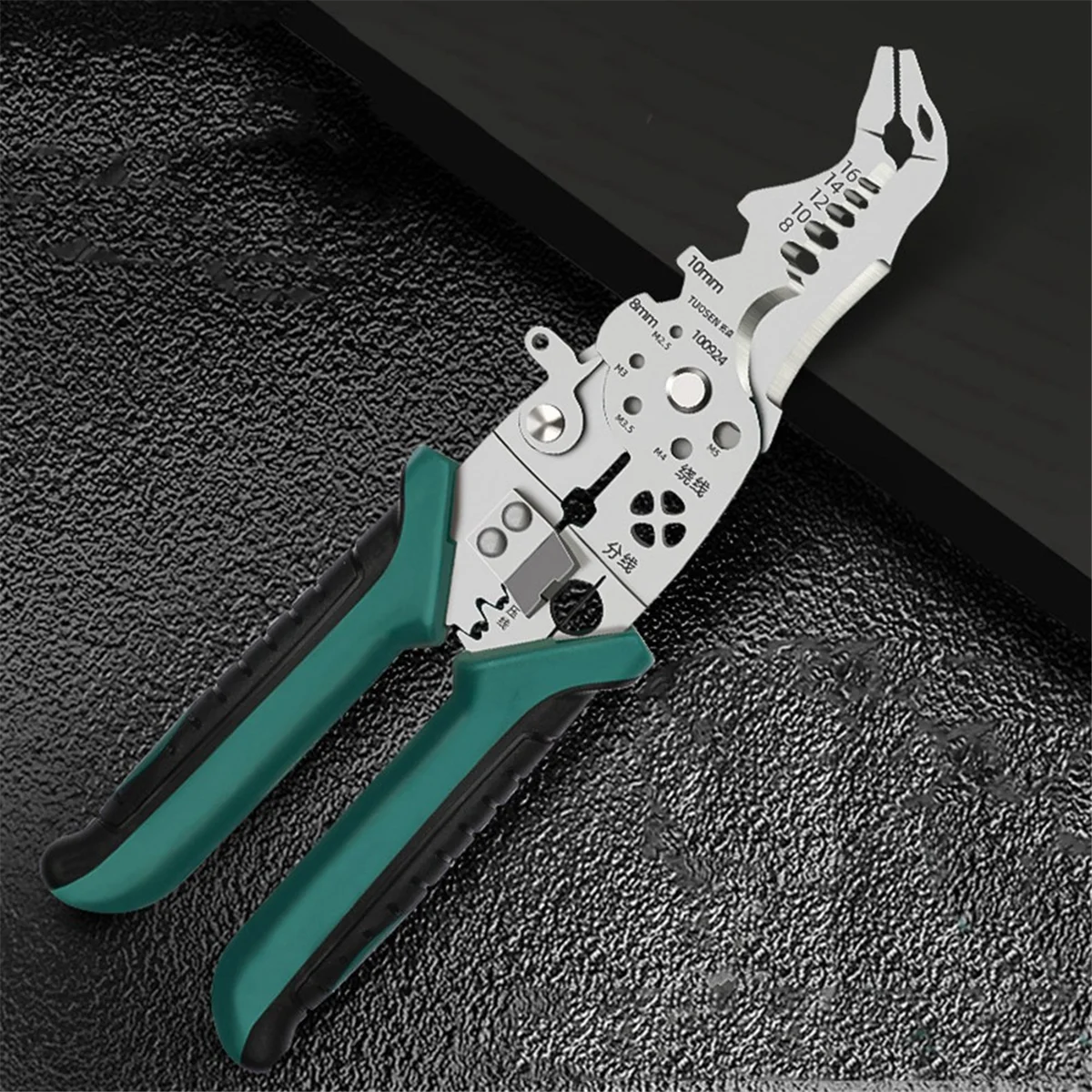 TUOSEN-Alicates Pelacables multifuncionales para electricista, cuchillo pelador de cables, tipo B