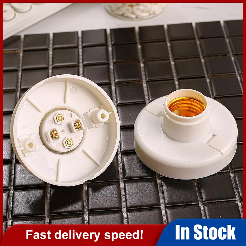 1/3/5PCS E27 Screw Cap Socket Light Bulb Holder For Ceiling Fan White Ceiling Light Lamp Bulb Fixing Base Stand