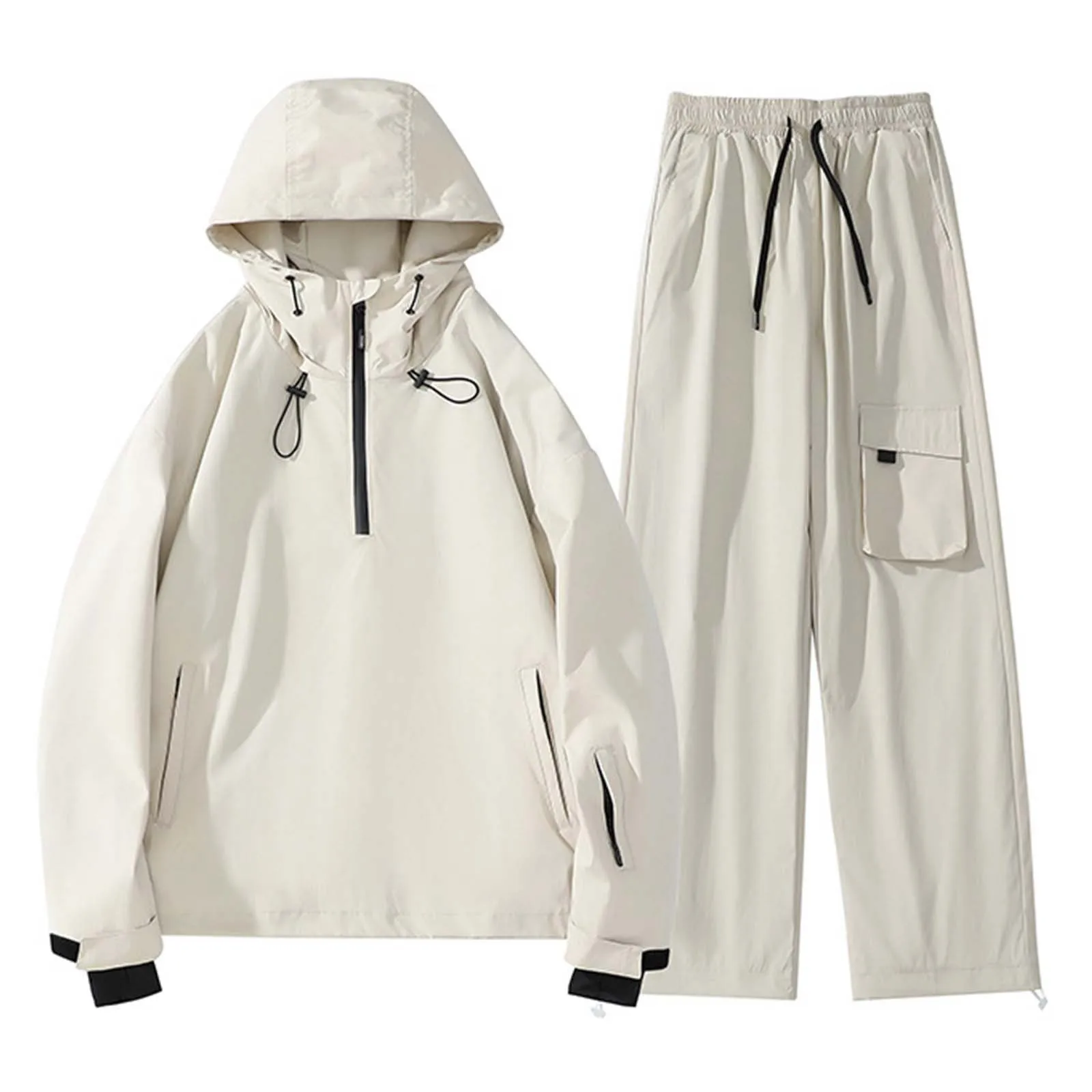 

2024 Trend Autumn Winter Women'S Clothes Elegant Casual Oversize Skiwear Two Pieces Set Pants Sets Vintage Y2k Sports Warm Suit