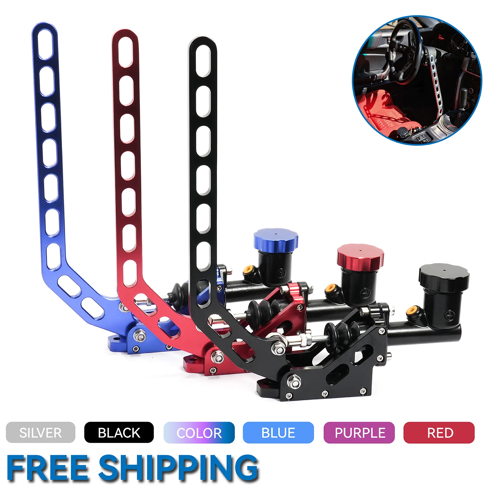 

Universal Long-handle Drift Brake Curved Handbrake Symphony Racing Drift Hydraulic Handbrake Master Cylinder Car Modification