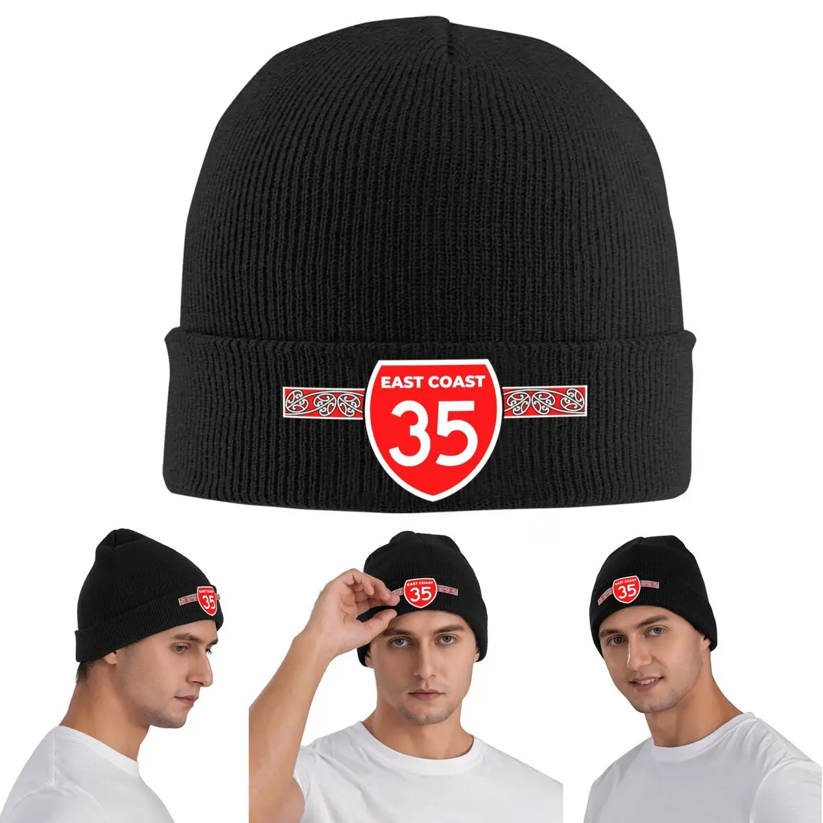 Highway 35 costa este Nueva Zelanda patrón Maori gorro de punto cálido gorro de punto de invierno gorros gorros gorros de Hip Hop para Unisex