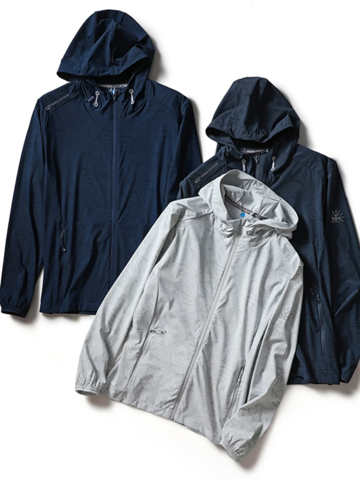 

Мужская тонкая куртка-ветровка с капюшоном для активного отдыха, технология Ice Sensation, быстросохнущая, эластичная в четырех направлениях, защита от солнца UPF50