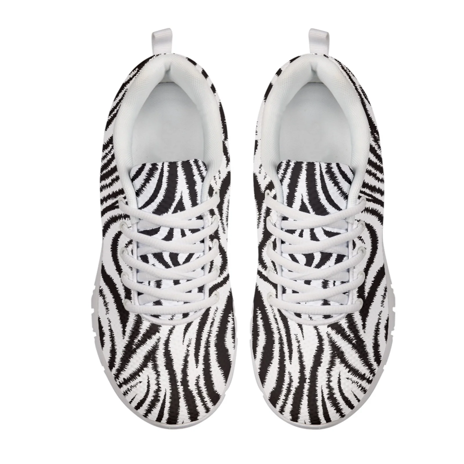 Zebra Print Woman Flats Sport Running Jogging Casual Shoes For Women Summer Ladies Sneakers Lightweight Flat Lace Up Footwear