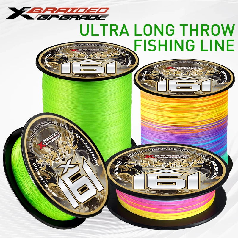 

X16 Strands Braided Fishing Lines Multifilament Pesca 100/150/200/300/500/1000M Carp Wire Japan Abrasion Resistant PE Main Line