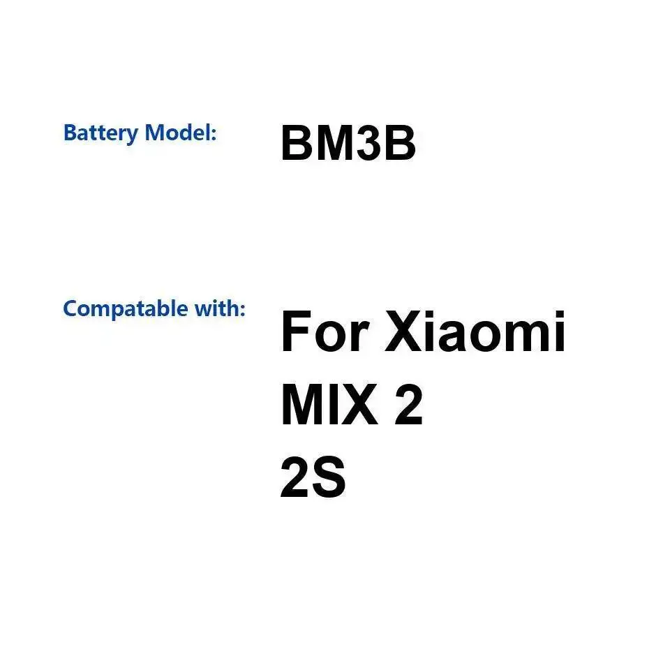 

3300 мАч для Xiaomi Mix 2 2S, хорошая низкотемпературная батарея для мобильного телефона BM3B