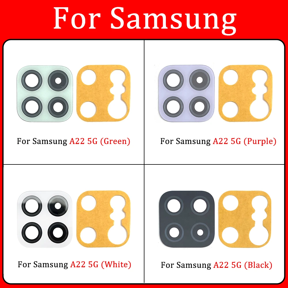 

10 Pcs Rear Back Camera Glass Lens For Samsung A22 4G 5G A225F A226B Camera Glass With Glue Adhesive