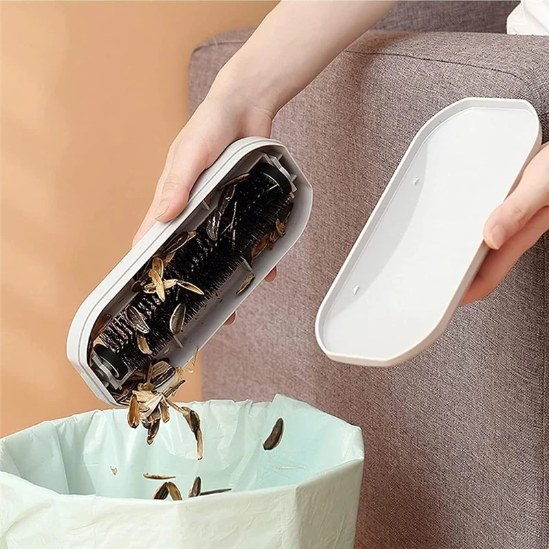 

ABRU-Handheld Crumb Sweeper With Garbage Collection Nutshell Soft Debris Collector Reusable Table Sweeper