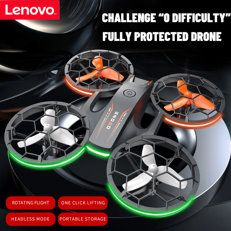 Lenovo Mini Rc Drone 4Ch 6-osiowy tryb bezgłowy helikopter 360 stopni z klapką Quadcopter zabawki Mini dron dla dzieci