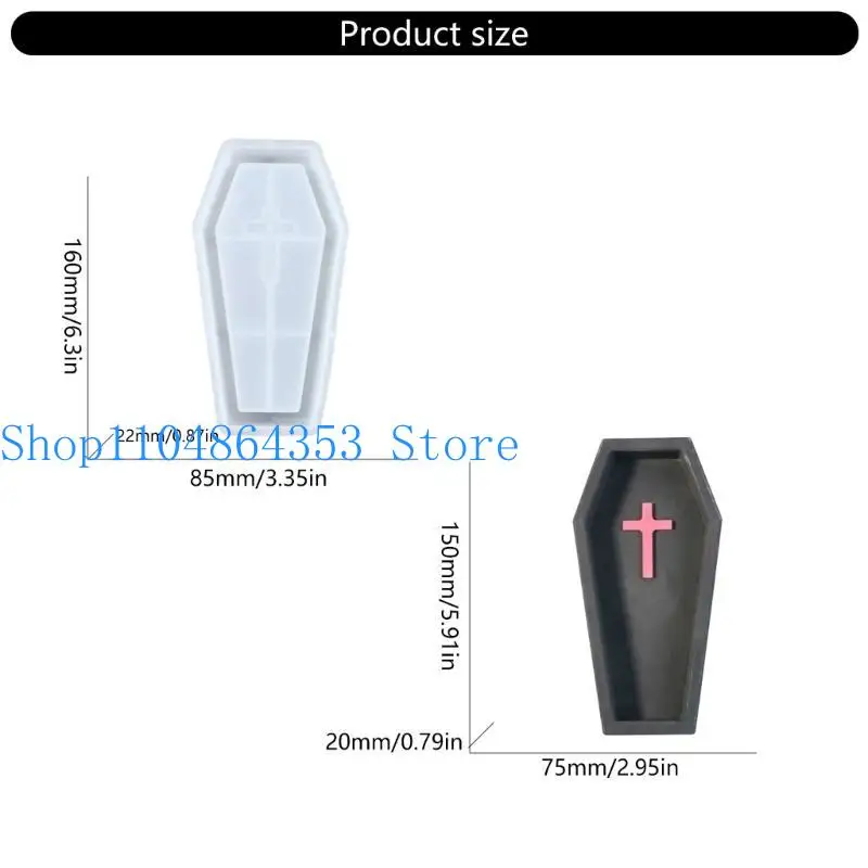 652F Silicone Mold Tray Nonstick Resin Crafting Moulds Halloween Series Plate Moulds Home Decors Molds Silicone Texture