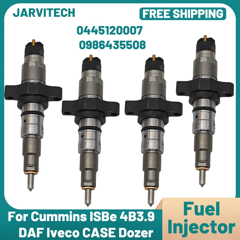 New Diesel Fuel Injector 0445120007 0986435508 Fits For Cummins DAF Iveco VW 2830957 Case Various Ford F Series 3.9 d 203