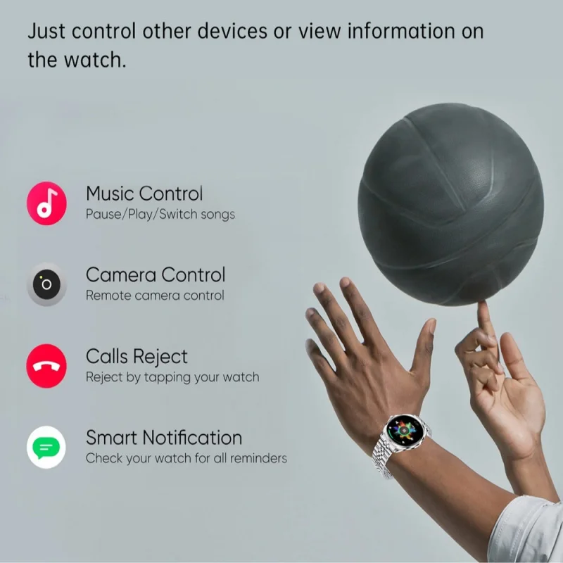 AI صوت الهاتف ساعة ذكية رجل إمرأة معدل ضربات القلب الصحة مقاوم للماء Smartwatch التحكم بالموسيقى APP رسالة تذكير ساعات الطقس