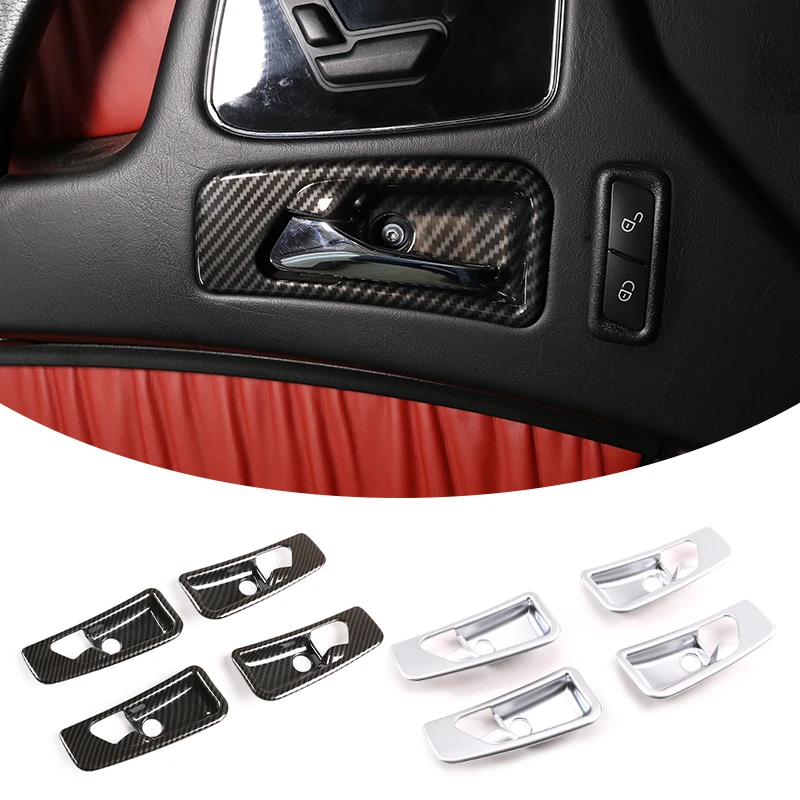 

ABS Carbon Fiber Car Inner Door Handle Bowl Decoration Cover Stickers For Mercedes Benz G Class W463 G63 G500 2007-2010