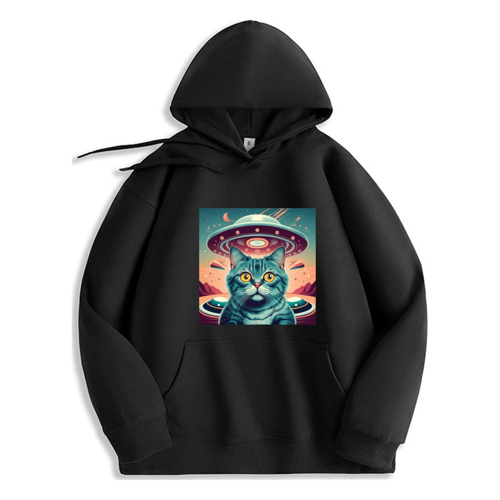 

Cat Ufo Printed Hoodie Luxury Designer Comfortable Clothes Men's Sweatshirt High Quality Fashionable Tops​​