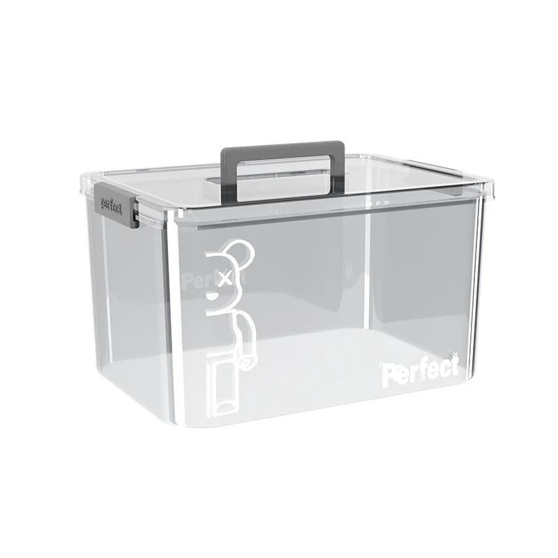 

Transparent portable storage box, multi-functional thickened finishing box, snack Lego toy storage box, sundries storage box.