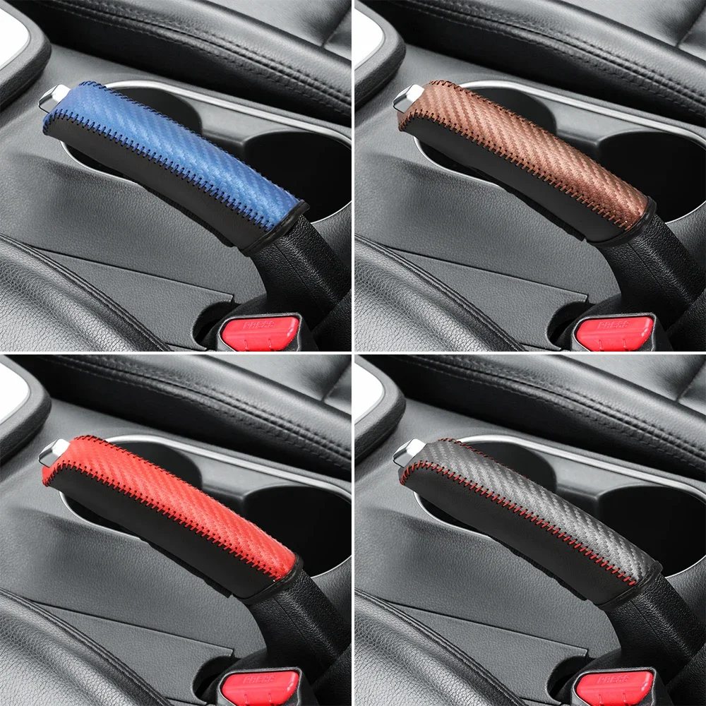 Handbremsensatz Universal Auto Handbremshülse PU Lederbezug Anti-Rutsch Auto Feststellbremse