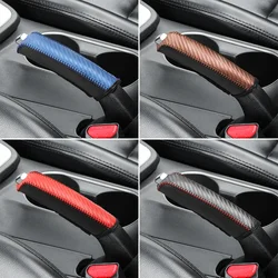Hand Brake Set Universal Car Handbrake Sleeve PU Leather Cover Anti-Skid Auto Parking Brake
