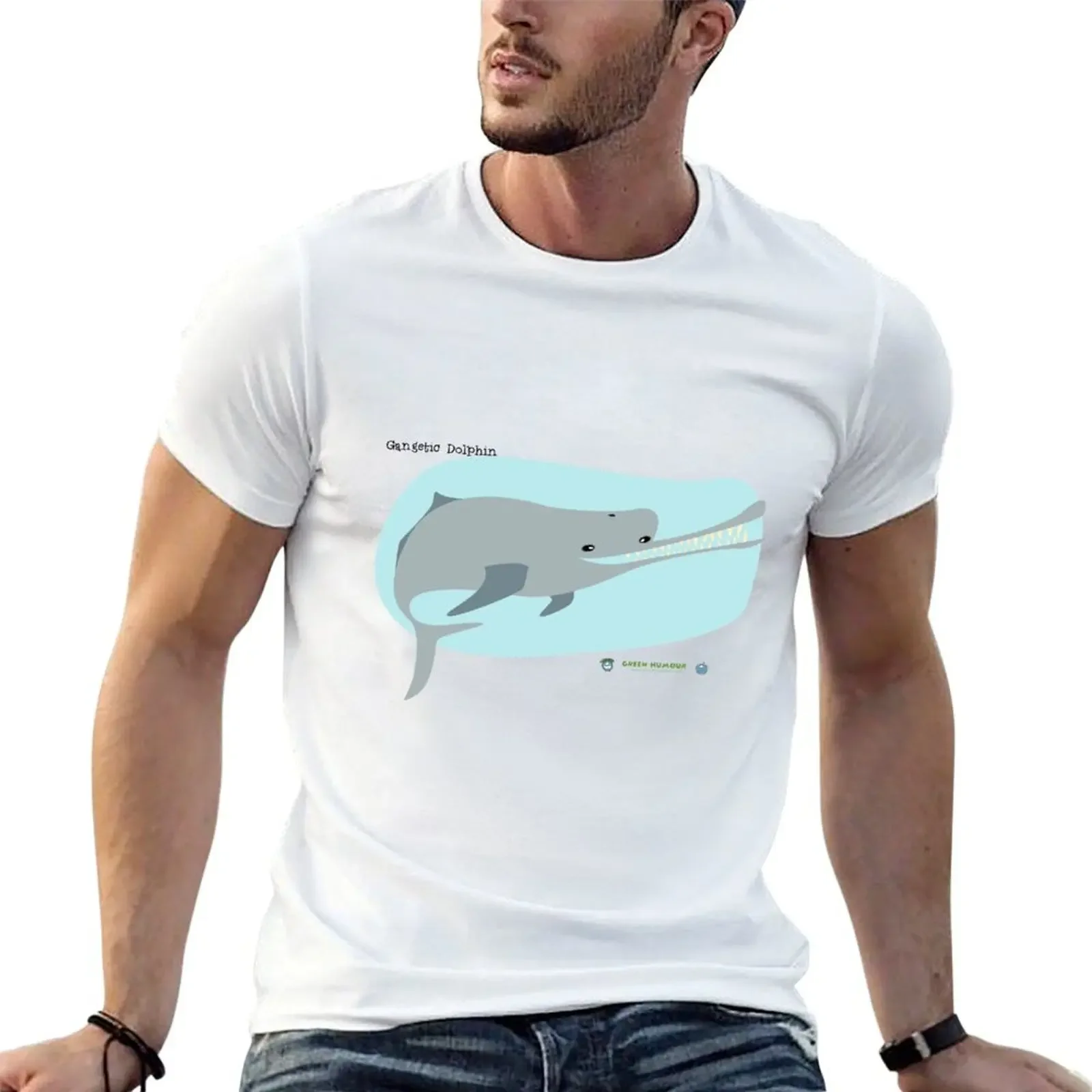 

Gangetic Dolphin T-shirt customizeds kawaii clothes quick drying mens tall t shirts