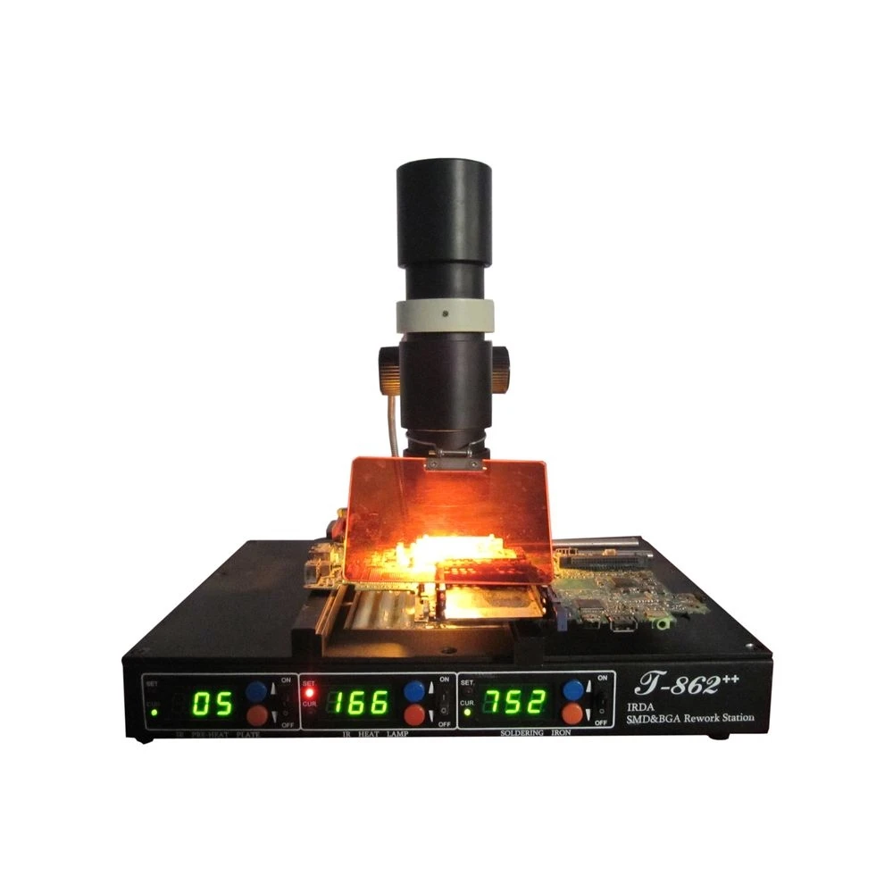 PUHUI T-862++ Infrared BgaRework Station Reballing Machine SMD SMT Desoldering Rework Station Infrared Desoldering Station