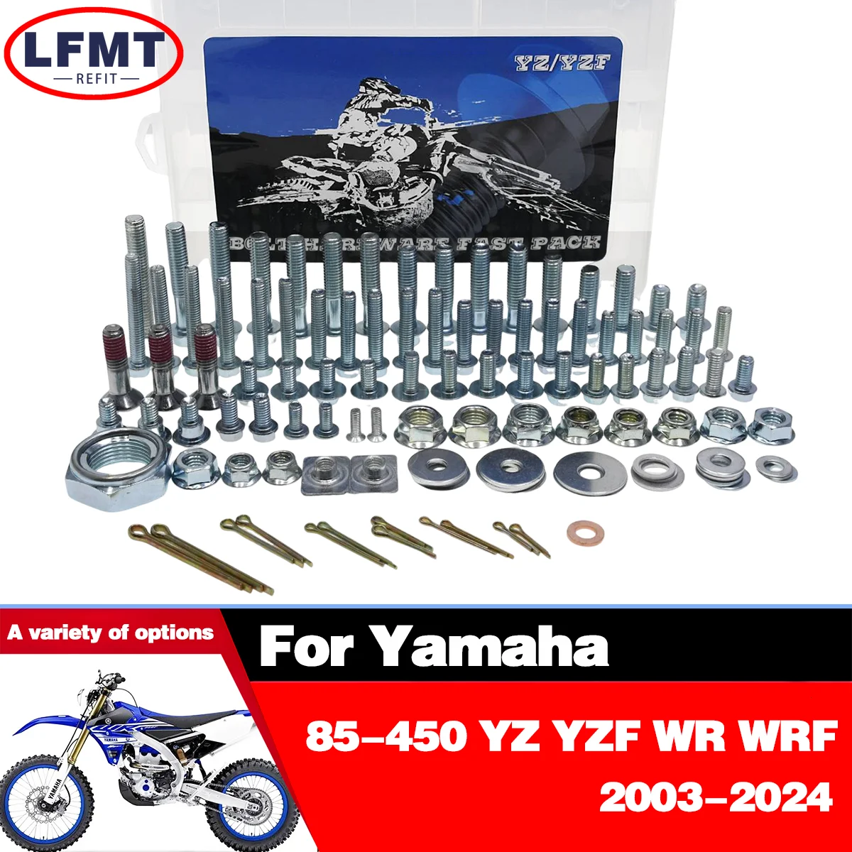 

Motorcycle Full Fastener Kit Hardware Bolt screw Factory Style For Yamaha WR250F WR450F FX YZ65 YZ85 YZ250 YZ450 YZ125 2001-2025