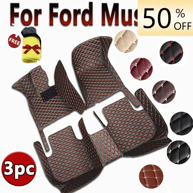 Car floor mats for Ford Mustang 2015-2022 2016 17 18 19 20 21 Custom auto foot Pads automobile carpet cover interior accessories