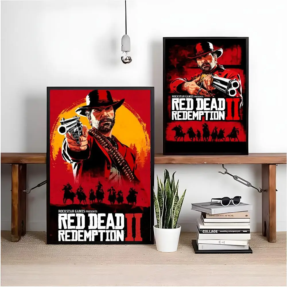 G-Game Red Dead Redemption 2 ملصق عالي الدقة ذاتي اللصق مقاوم للماء مثالي للمنزل والمكتب وغرفة النوم هدية رائعة #3
