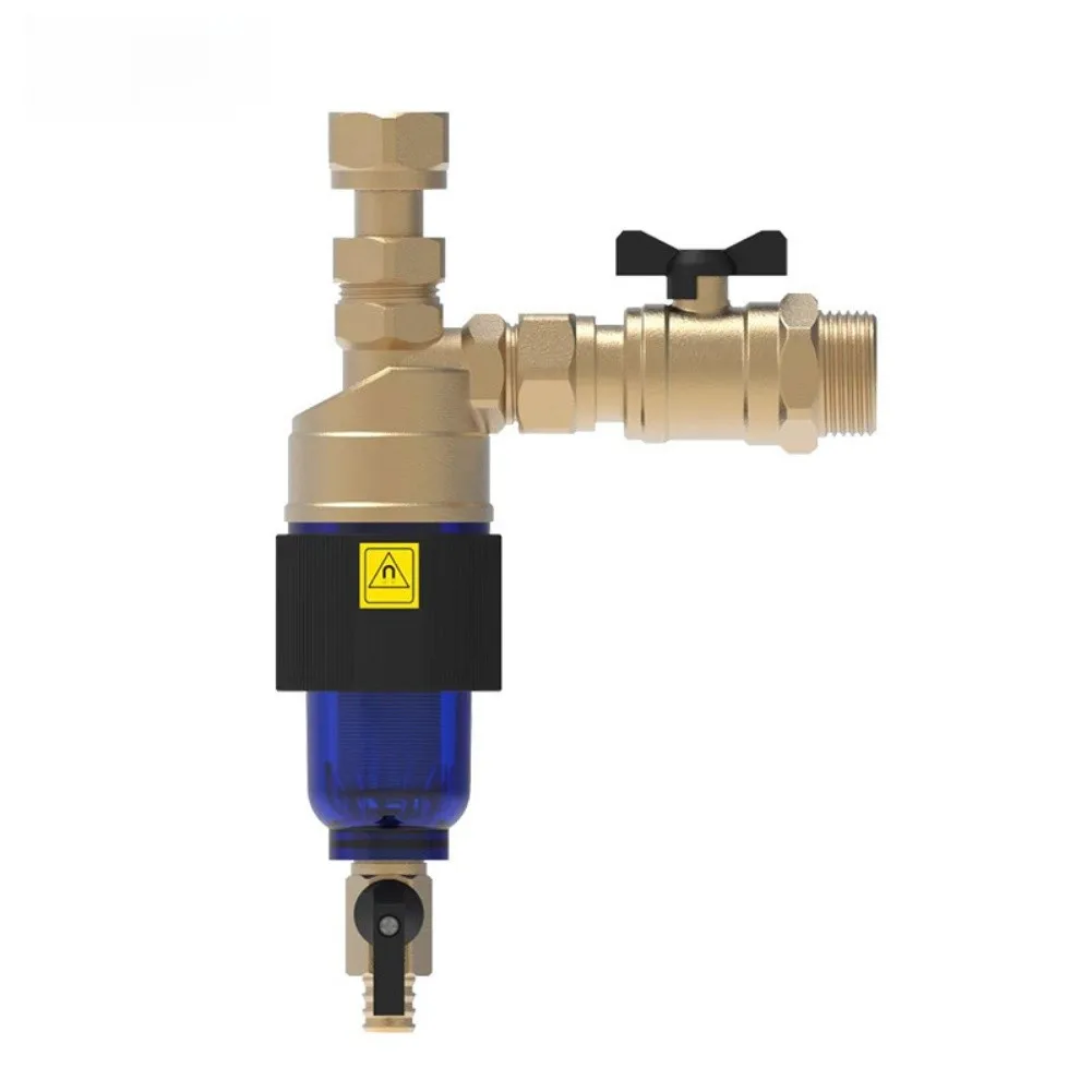 DN20 3/4 Inch Magnetic Filter Brass Sludge Separator For Underfloor Heating System Wall Mounted For Boiler Water Purification To