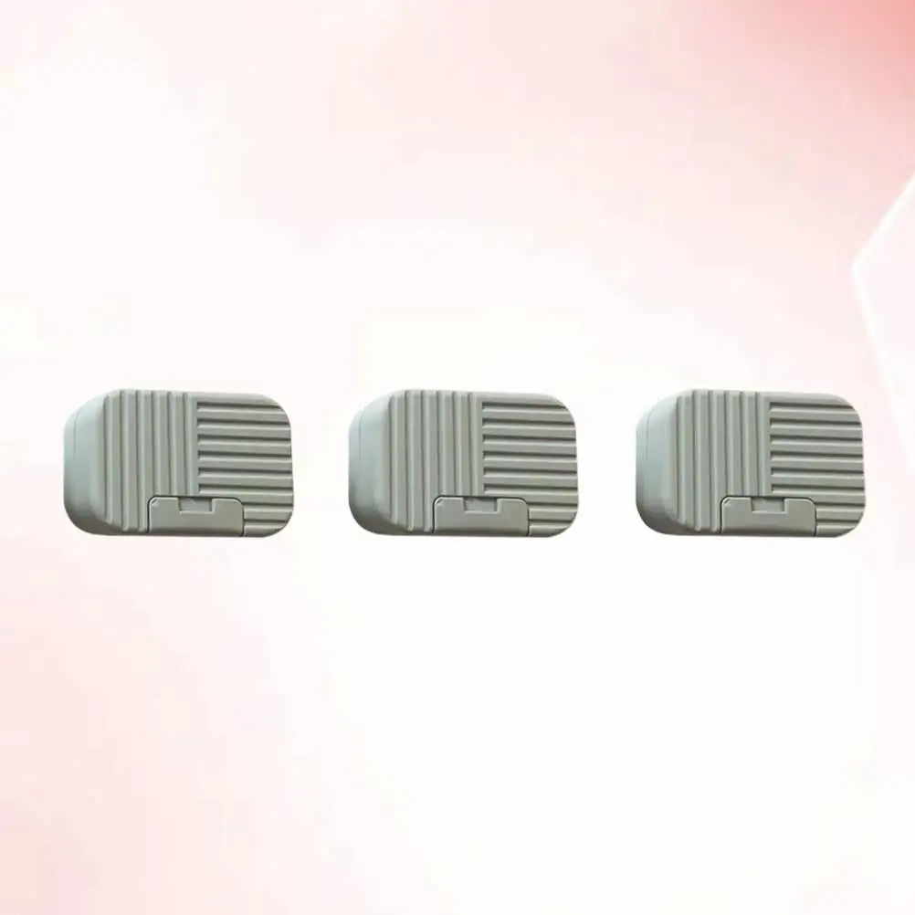 

3Pcs Portable Soap Box Travel Soap Case Practical Waterproof Soap Container Locking Design for Outdoor Activities