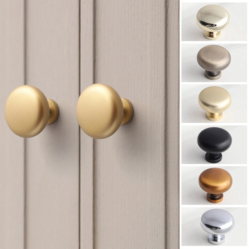 Modern Round Zinc alloy Cabinet Knob Light luxury Minimalism Cupboard Furniture Drawer Pulls Handles for Wardrobe Dresser Closet