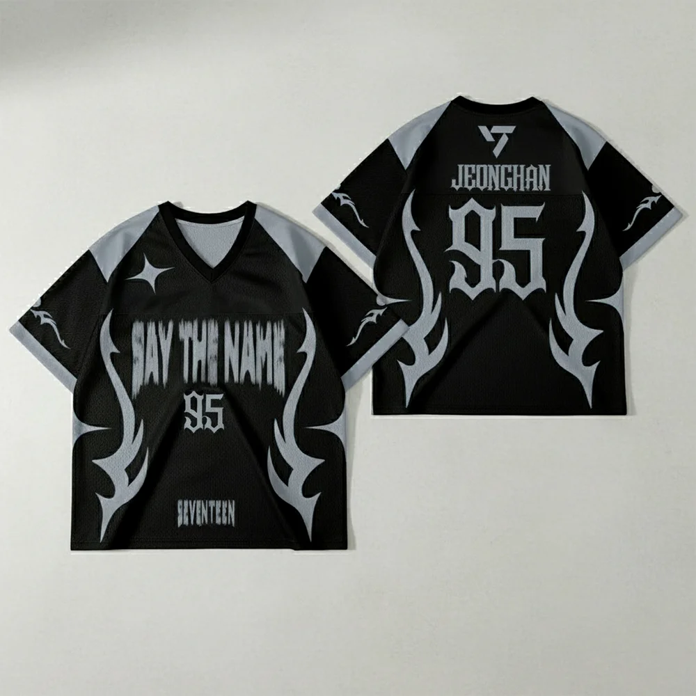 2026 Say The Name S Coups 95 Mesh Jersey Kpop Fan Edition Concert Tour Shirt Breathable Sports Top Unisex Outfit
