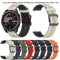 Sports Silicone Strap for Zeblaze Stratos 4 Smart Watch Quick 22mm Breathable Wristband for Zeblaze Ares 3 pro GTR 4 Accessorie