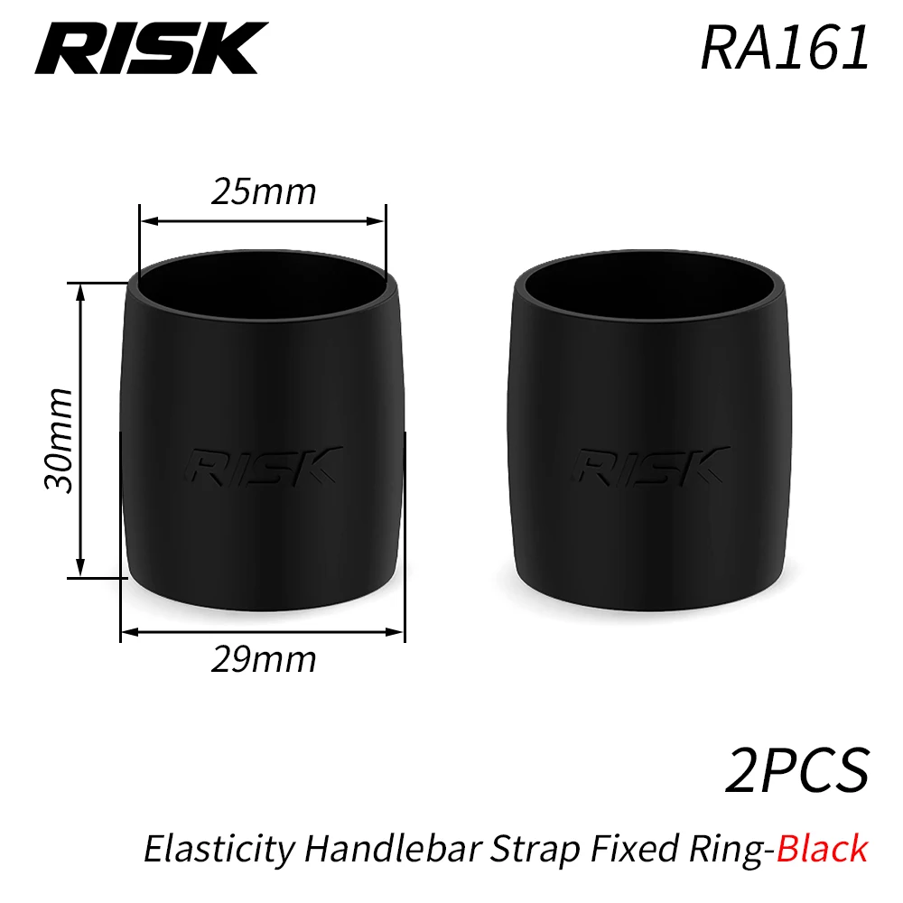 2 Stück/Beutel RISK Rennrad Elastische Lenkerband-Fixierhülsen Silikon-Schlaufen