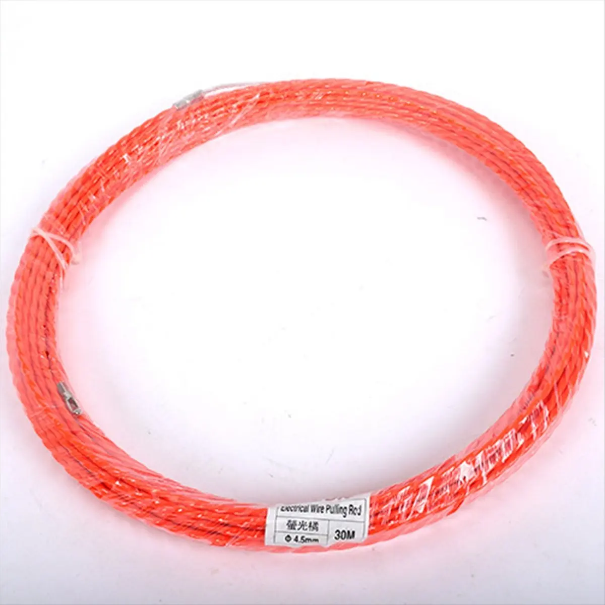 AA1442~4.5mmx30m Duct Rodder Fish Tape Wire Rod Electrical Cable Puller Rod Through Wall Threader Red Polyester Trefoil Thread