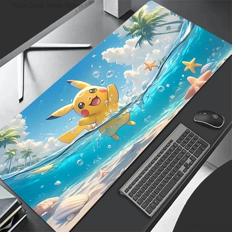 

Mouse Pad Gaming Accessories Gamer Alfombrilla Pokemon Pikachu Computer Desk Mat Laptop Varmilo Keyboard Pads Mousepad for LOL