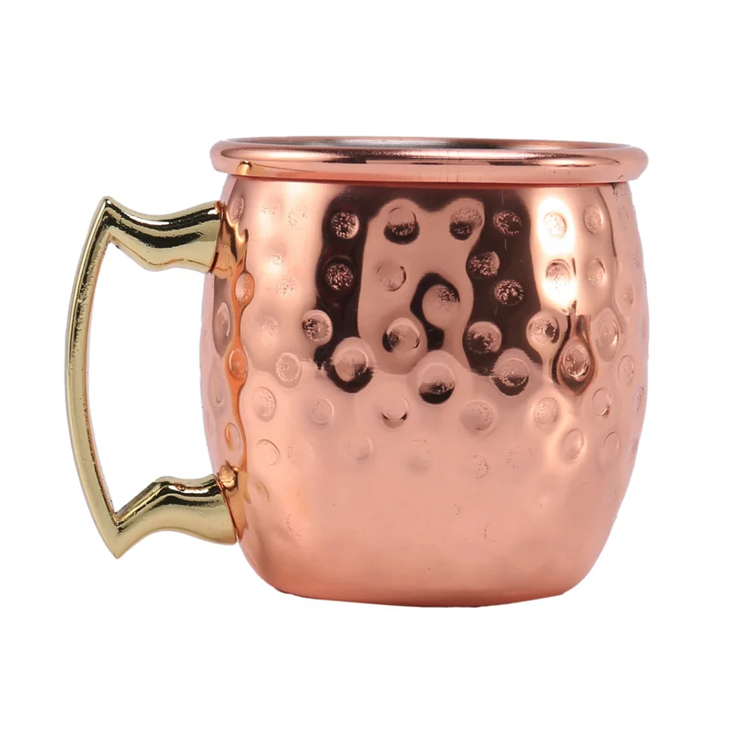 ABBN-Mini 2-Ounce الفولاذ المقاوم للصدأ موسكو البغل القدح اسبريسو أكواب صغيرة النحاس مطلي القدح النار مجموعة من 16