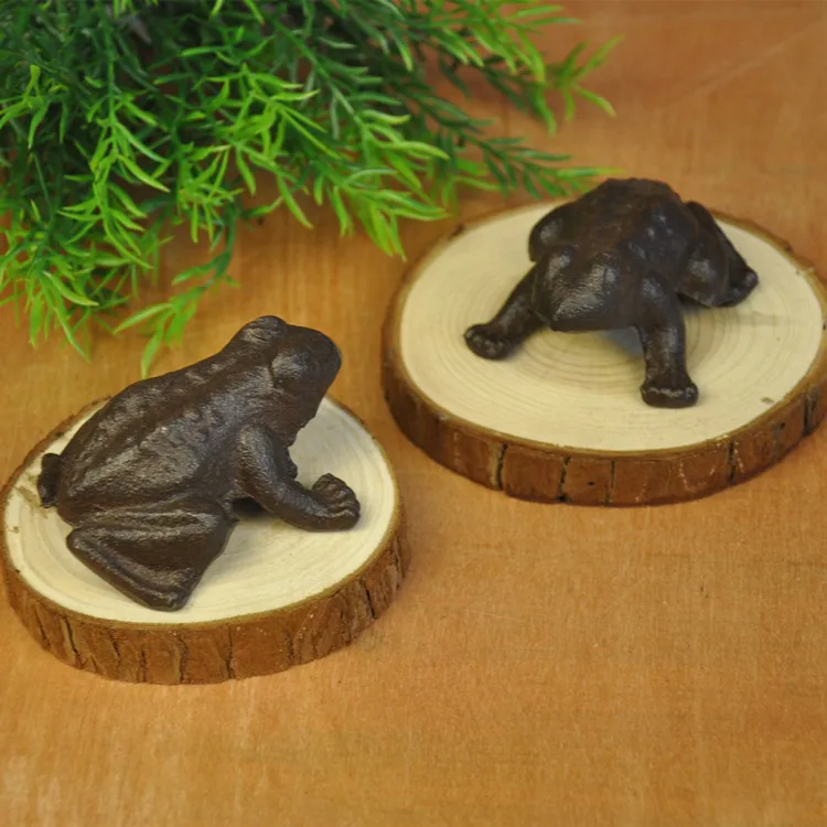 Iron frog Home decoration balcony living room bedroom garden decorative Forging cast iron hard ware crafts creative