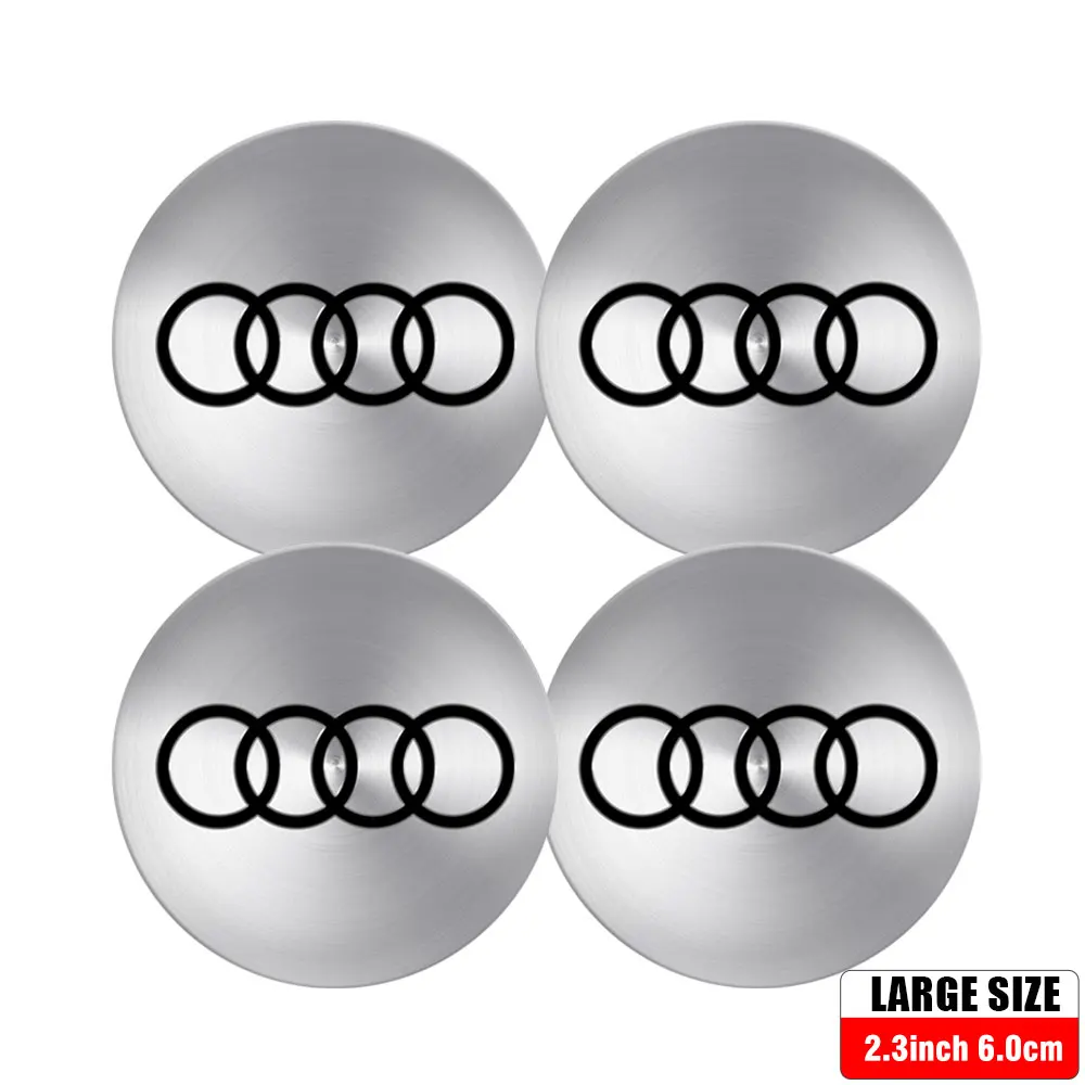 56/60/65MM Auto-Radnabenkappen Auto-Emblem Reifenmittenabdeckungen Zubehör für Audi A1 A2 A3 A4 A5 A6 A7 A8 Quattro Sline RS Q2 Q3
