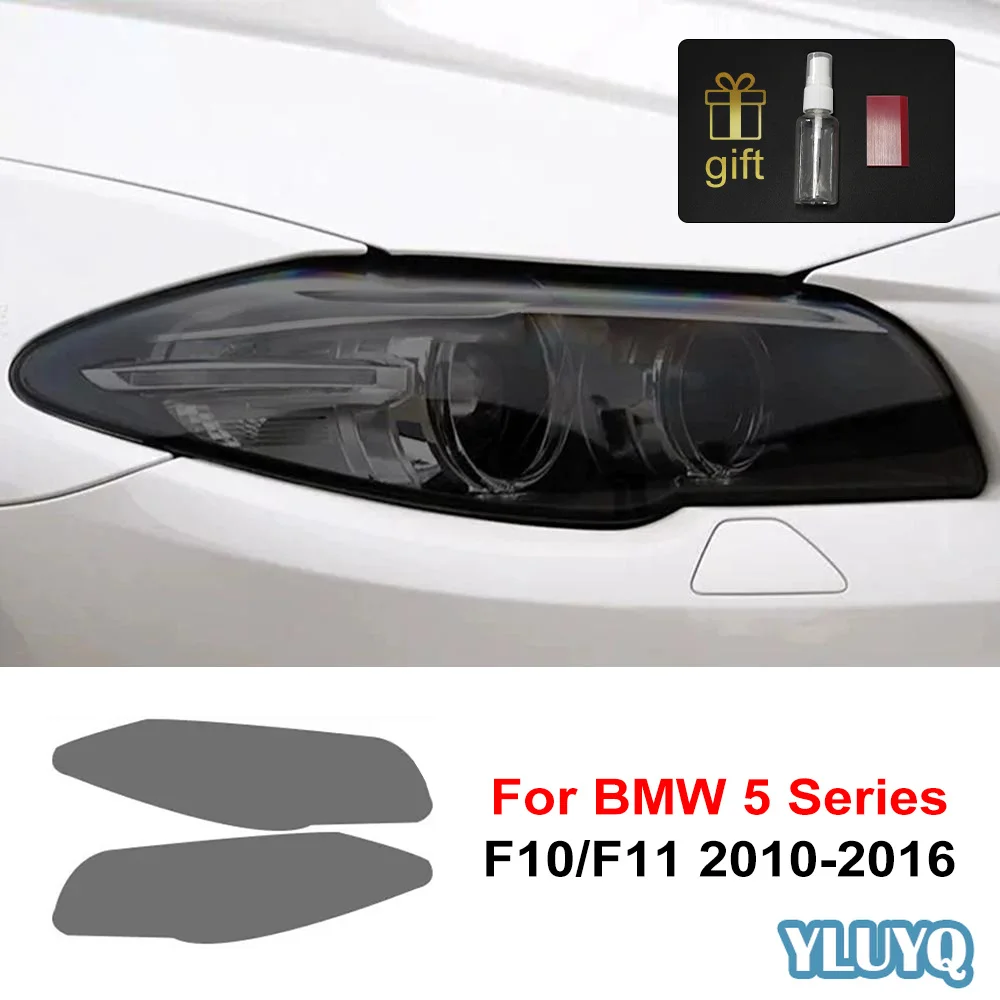 For BMW 1 2 3 4 5 6 7 8 Series High-Gloss Smoke Black TPU Car Headlight PPF Film Pre-Cut Anti-Scratch Protective Vinyl Wrap Kit