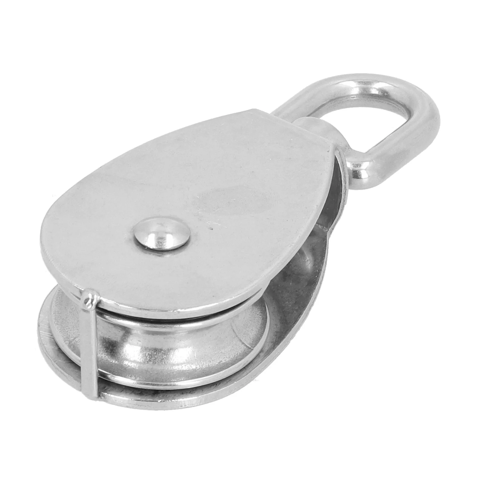 

50mm 316 Stainless Steel Pulley Spinning 360° Single Lifting Wheel Tool Universal for Ship Boat