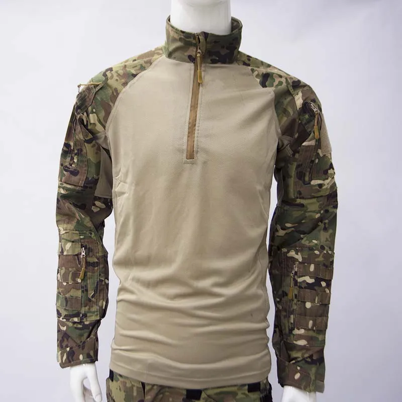 

Men Multicam Military Field Combat Shirts Tactical Shirt Long Sleeve Airsoft Paintball Training Camping Hunting Clothing