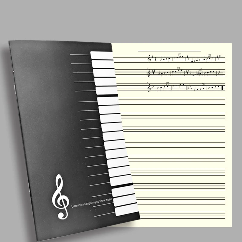 18 Sheets Music Practice Notebook Piano Violin Book Piano Universal Five-Line Musical Notation Book Music Pactice Tool Notebook