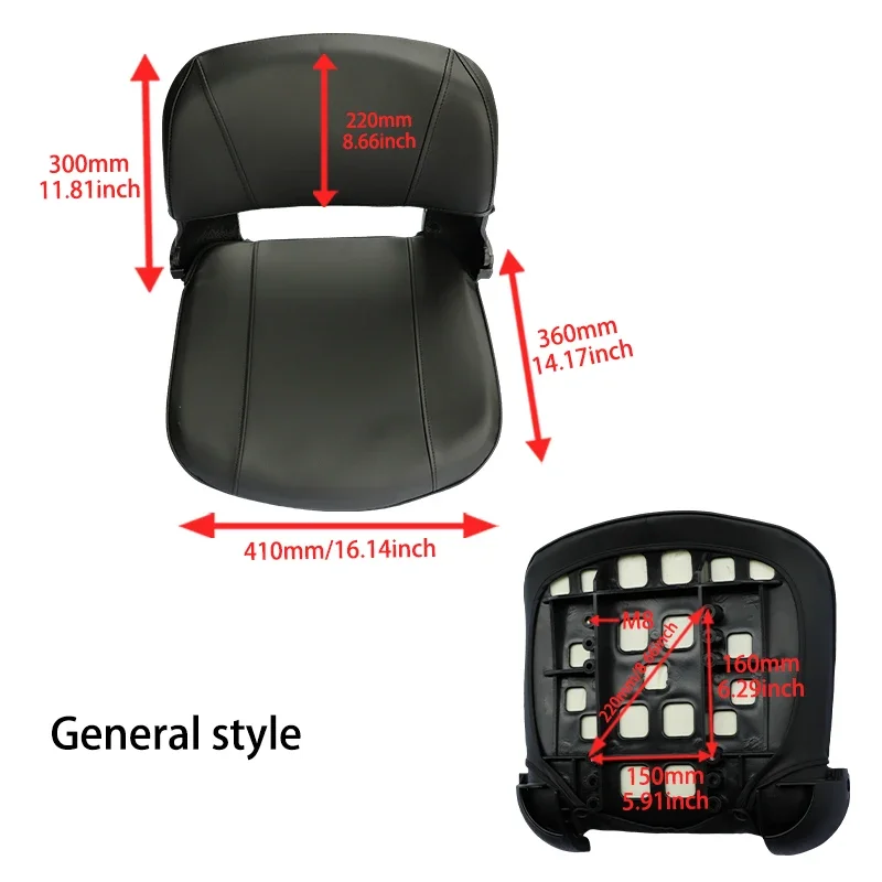 LINGQI RACING PU Leather Parts Comfortable Folding Seat Cushion Replacement For Kart ATV Buggy Car Drift Trike Accessories