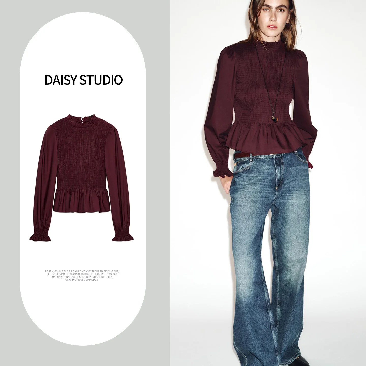 

Spring New Arrival Women's Commuter Style Long Sleeve Stand Collar Honeycomb Pattern Shirt Slim Fit Casual Polyester Fiber