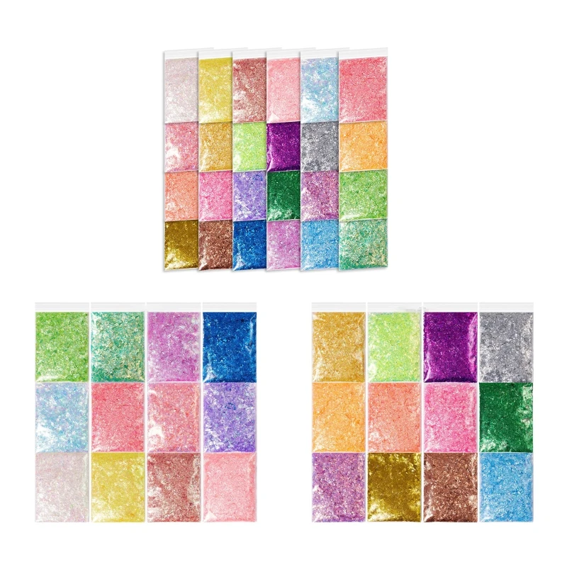 

12/24 Colors Iridescent Chunky Glitter Irregular Resin Epoxy Filler Craft