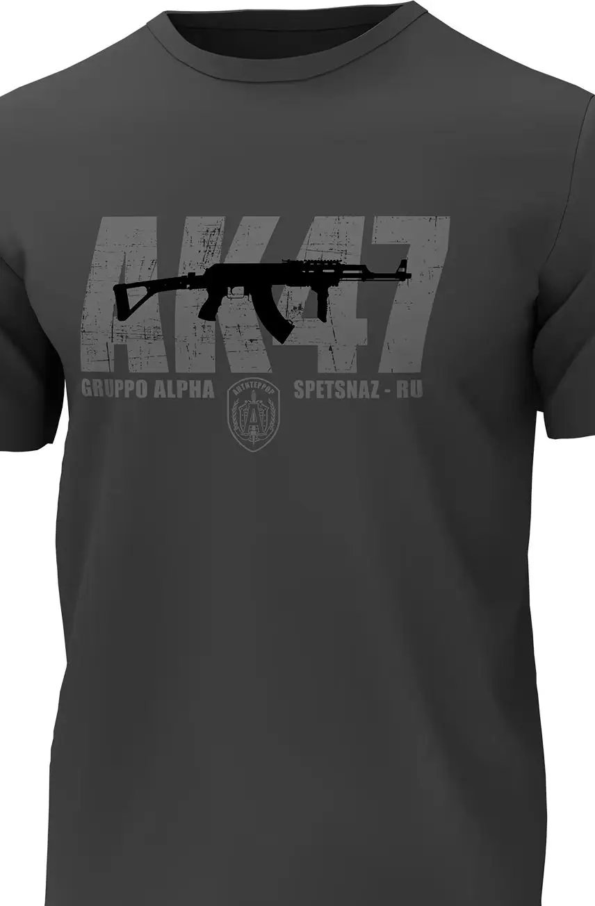 

AK-47 Russian Soviet Spetsnaz Group Special Force T-shirt Short Sleeve Casual 100% Cotton Shirts